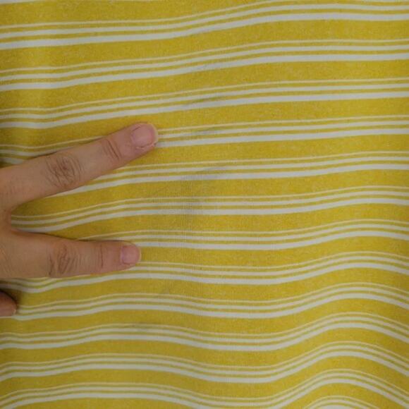 Nike Dri Fit Striped Polo Shirt Yellow White Men Size 2XL Golf Activewear - Picture 11 of 14